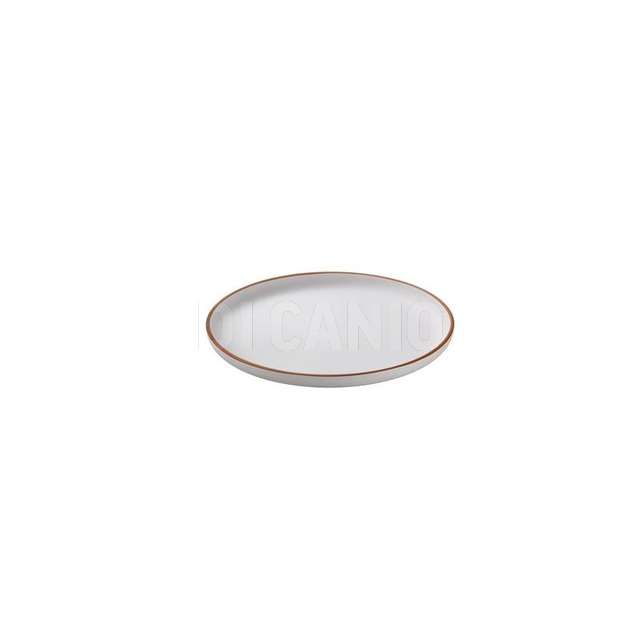 Piatto piano bianco in rpet cm.27.4x2.2 melamina microonde - Principale