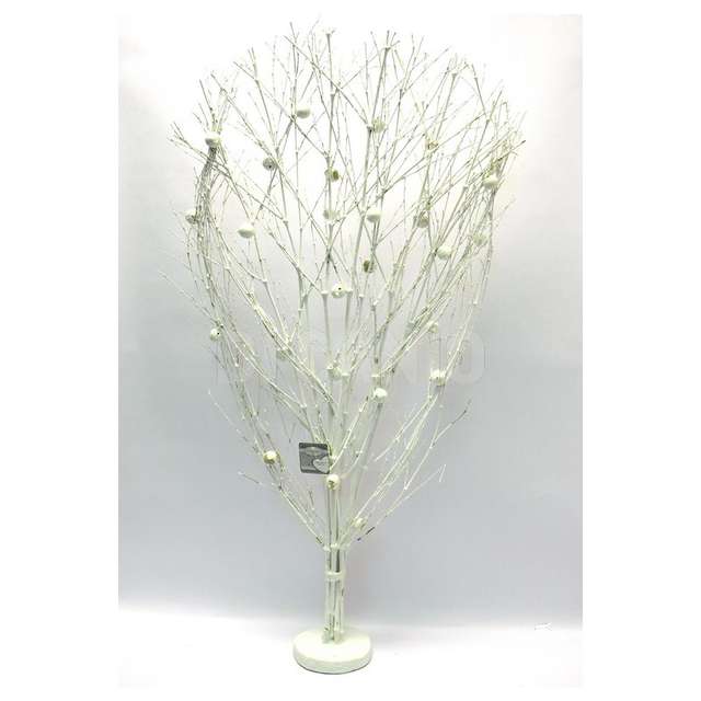 Albero rami su base c_palline h.105cm. bianco creare - Principale