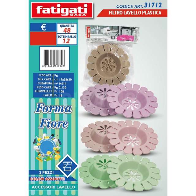 Filtro lavello plastica f/fiore 2 pz - Principale