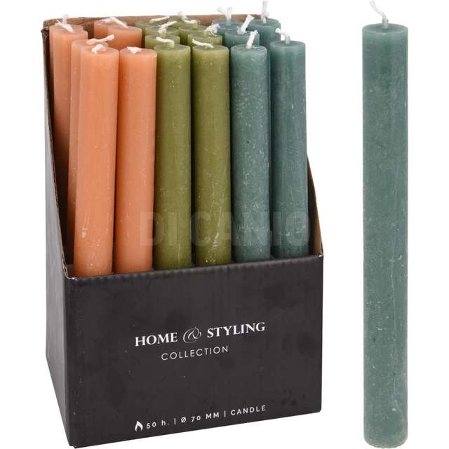 Candela rustica stelo 20cm 3ass - Principale
