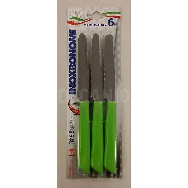 Blister 6 pz coltello tavola verde bonomi - Principale
