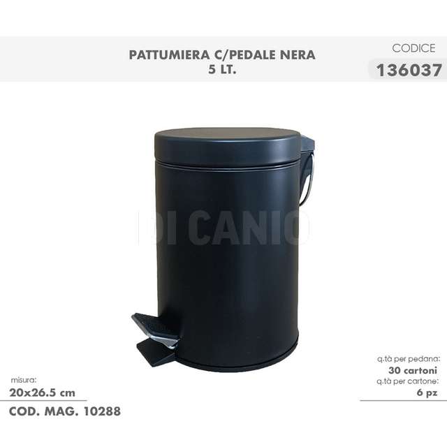 Pattumiera nera lt.5 - Principale