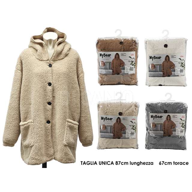 Giacca teddy cm.67x87 4 assortito - Principale