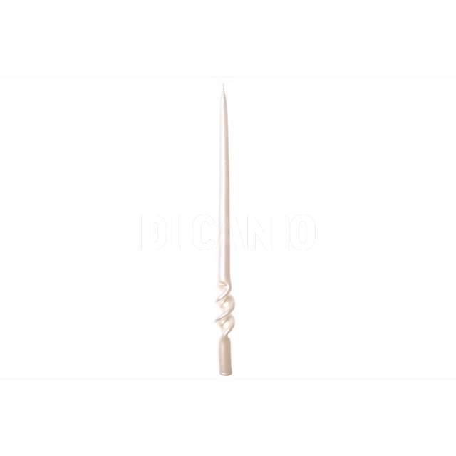 Candela spirale metallic d. cm 22xh. 40 colore madre perla espositore regalo - Principale