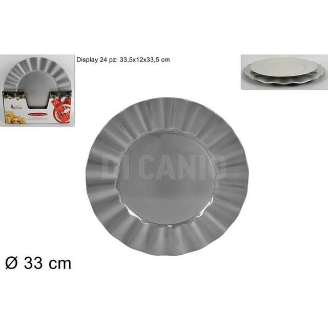 Sottopiatto33 cm. smerlato silver - Principale