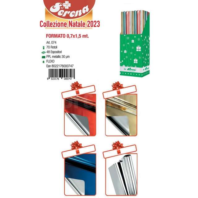 Rotolo carta mettalico orema 70 x1.50074 - Principale