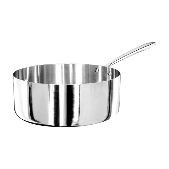 Casseruola bassa 1 manico alluminio inox lucido induzione cm.30x6 1907 agnelli - Principale