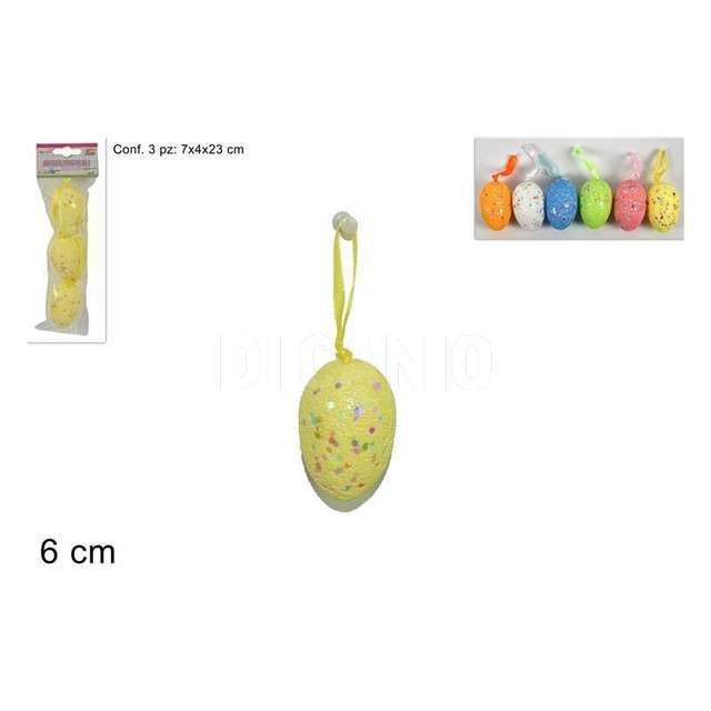 Uova appendini set 3pz 6 colori - Principale