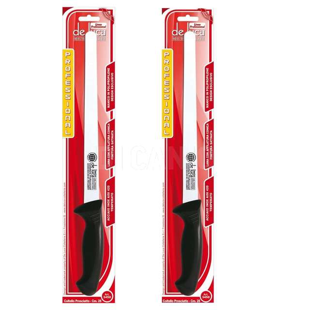 Coltello prosciutto inox m_plast. cm.28 de luca.-3458-28- - Principale