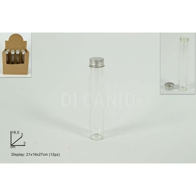 Bottiglietta vetro 30x165mm con tappo - Principale