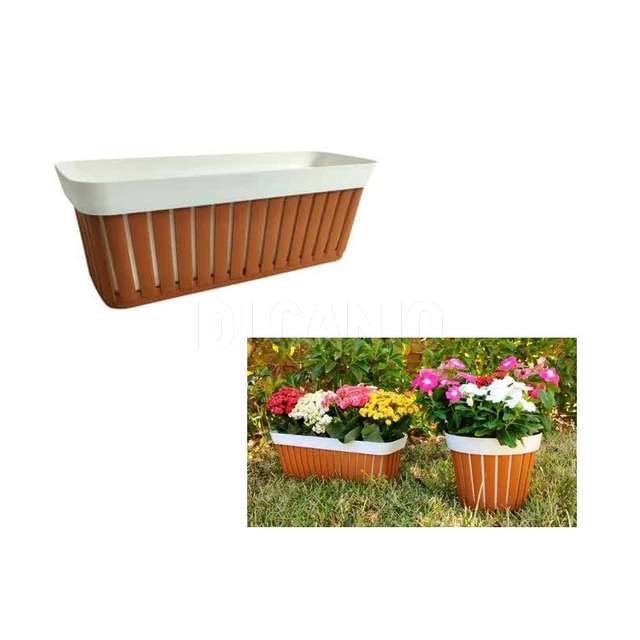 Balconetta linea kreta dima.50 terracotta-bianco - Principale