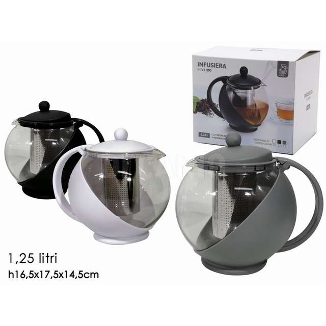 Infusiera in vetro lt.1.25 3 assortita - Principale