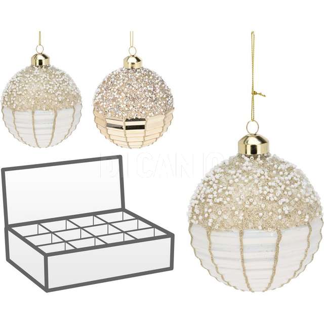 Sfera vetro perline 8cm 2ass - Principale