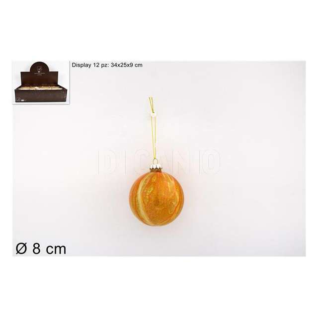 Palla vetro 8cm marmorizzataoro ks20-due-25 - Principale