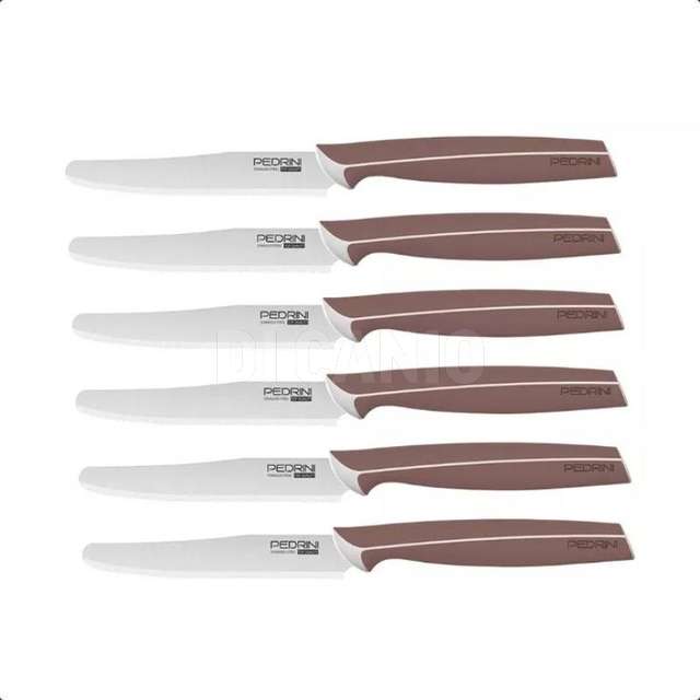 Coltelli da tavola tortora set 6pz lineamaster pedrini - Principale