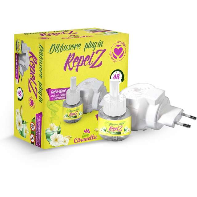 Diffusore plug in repelz citronella 1 refill 48 ml - Principale