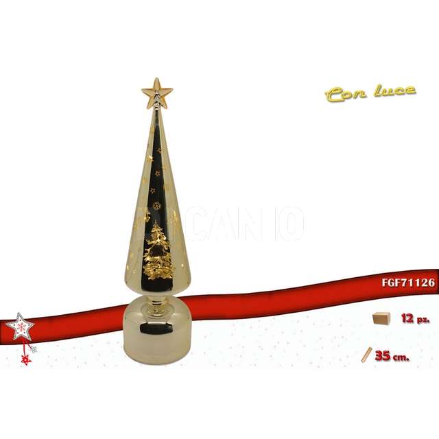 Lamapada vetro luminosa col. oro cm,35 - Principale
