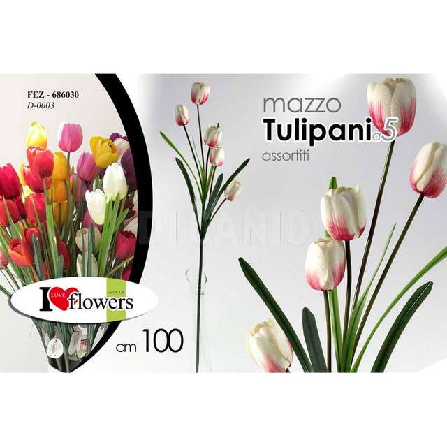 Mazzo tulipani x 5 ass. 100cm d0003 - Principale
