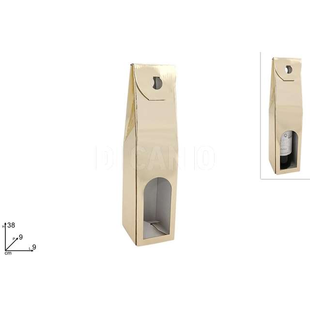 Box portabottiglia oro metallizzato - Principale