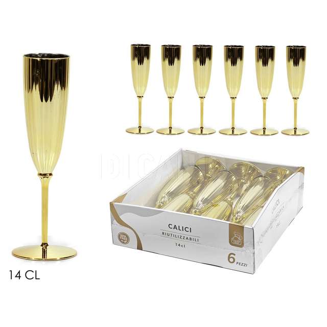 Set 6 calici oro 14cl - Principale