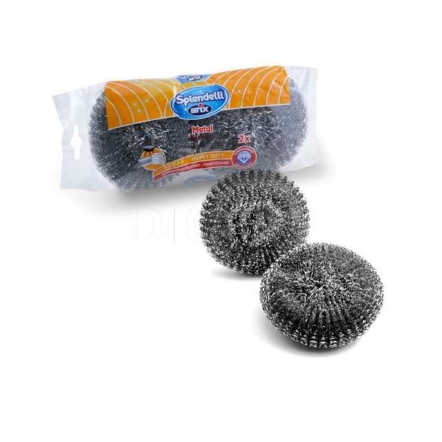Arix 2pz splendelli spugna acciaio zincata - Principale