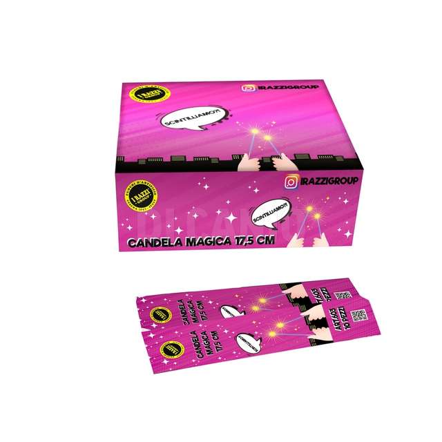 Conf. 100 buste da 10 candele magiche 17.5 cm raz -603 - Principale