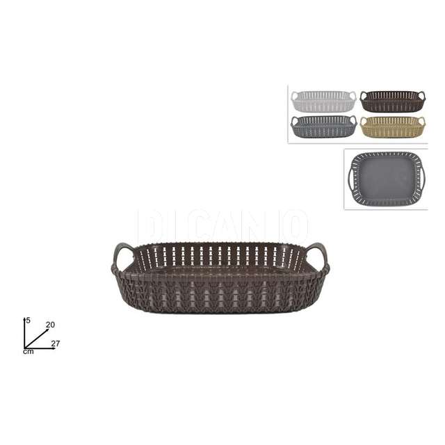 Vassoio plastica rettangolare intrecciat - Principale