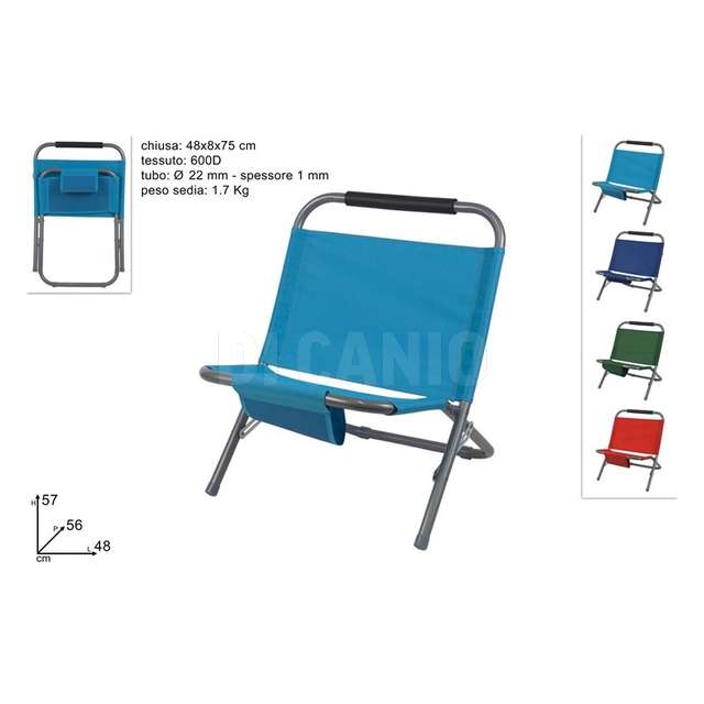 Sedia mare metallo 600 d 22 4 colori - Principale
