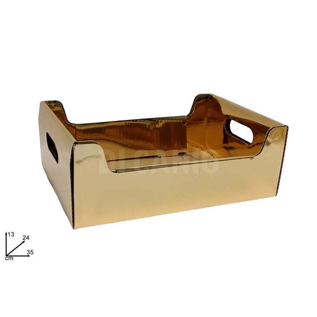 Cass.etta cartone oro metallizzato 35x24x13 - Principale