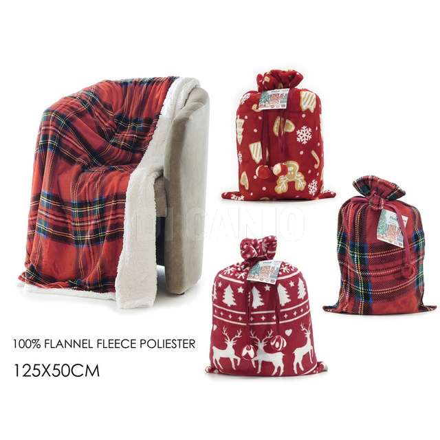 Plaid con pers. agnel+sacco 125x150cm 3a - Principale
