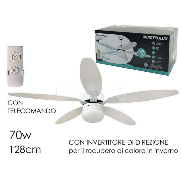Ventilatore silent bianco 5 pale 128cm - Principale
