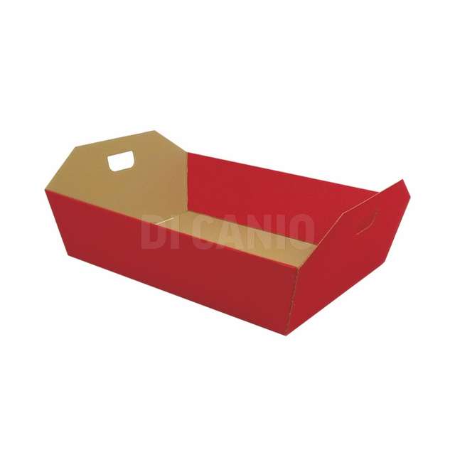 Cesta cartone c_manici rossa_43x32 h12 art.1711 - Principale