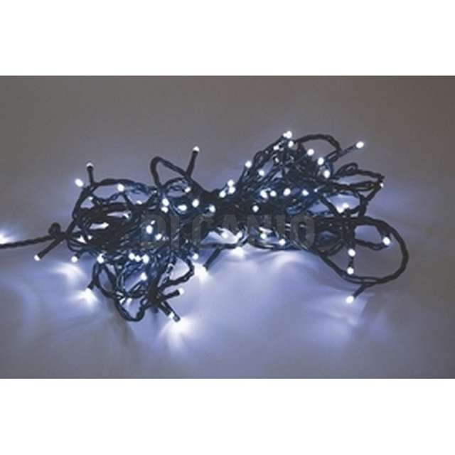 Catena 10 led fissi rossi mt.1+1,50 cavo verde x interno euron. el-74331r - Principale
