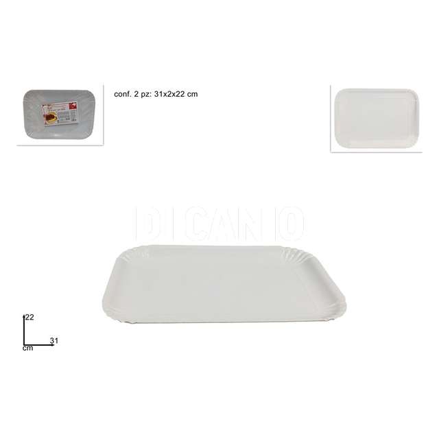 Vassoi bianchi 22x31cm set 2pz - Principale