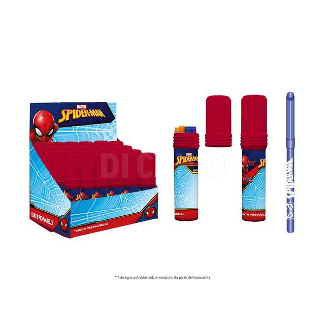 Pennarelli in tubo set 8 pz spider man - Principale