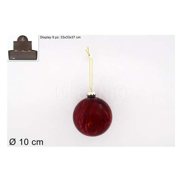 Palla vetro 10cm marmorizzatarossa ks20-due-64 - Principale