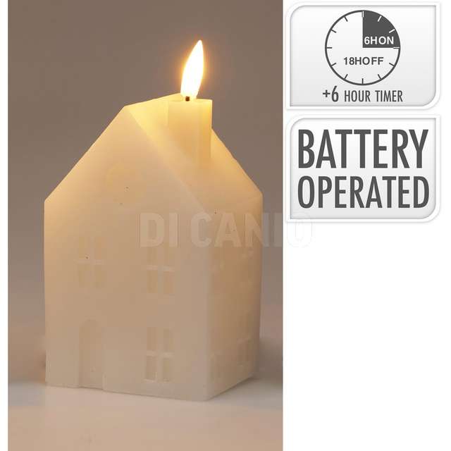 Candela casa 12cm led bianca - Principale