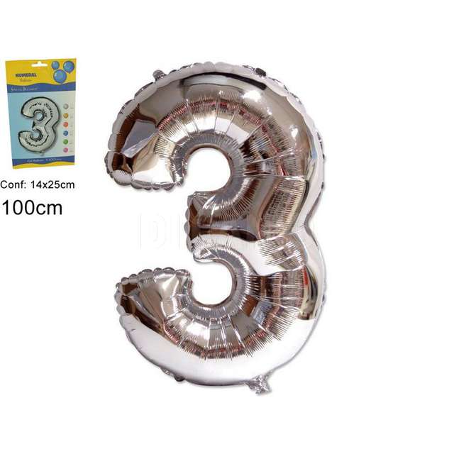 Pallone elio numero 3 silver due esse - Principale