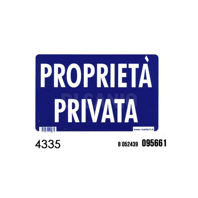 Targhetta proprieta privata cm.20x30 gicos - Principale