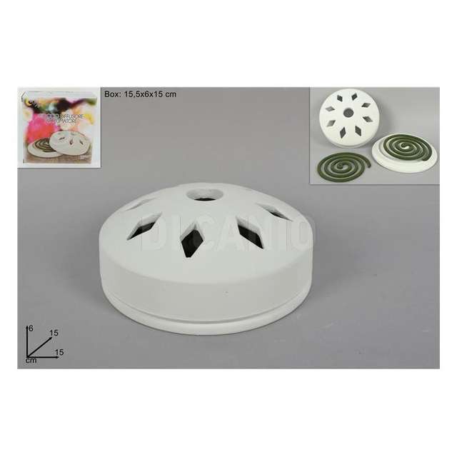 Coccio 2 profumatori bianco 15 cm per zanzare - Principale