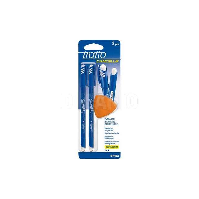 Conf. 2 tratto cancellik blu + gomma inblister. fila-041701- - Principale