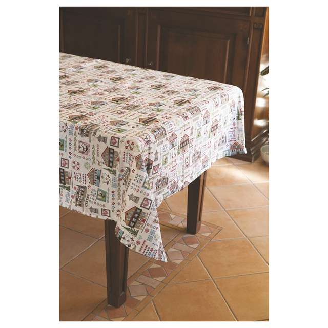Tovaglia cm.140x180 tessuto tirolese bianco c_casette euron.ac-17809 - Principale