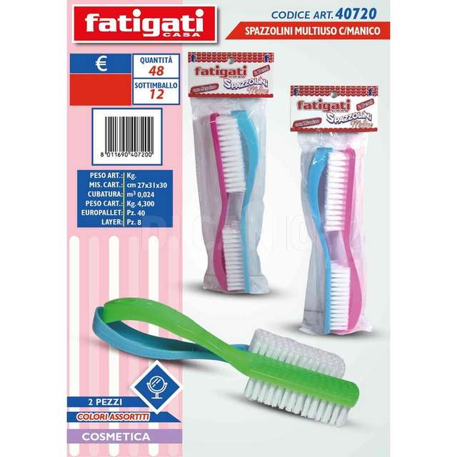 Spazzolini multiuso 2pz c/manico - Principale