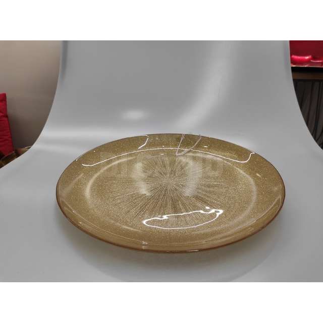 Sottopiatto tondo in vetro radius cm.32x2.5 oro - Principale