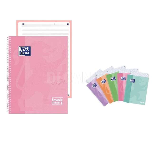 Maxi quaderno spiralato 1 rig 90 g assortito - Principale