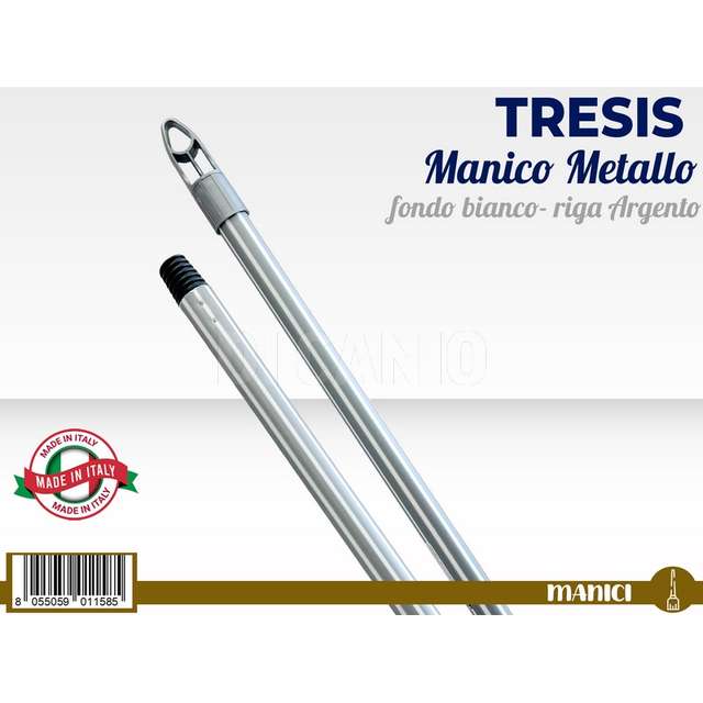 Manico metallo 130 bainco/argento - Principale