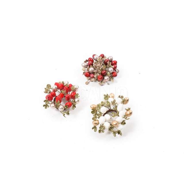 Girocandela bacche per candela stelo diam.10xh.4 cm assortito - Principale