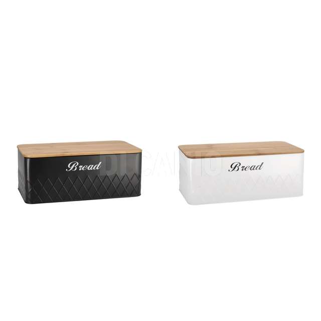Portapane latta + bamboo cm.33x18x12 - Principale