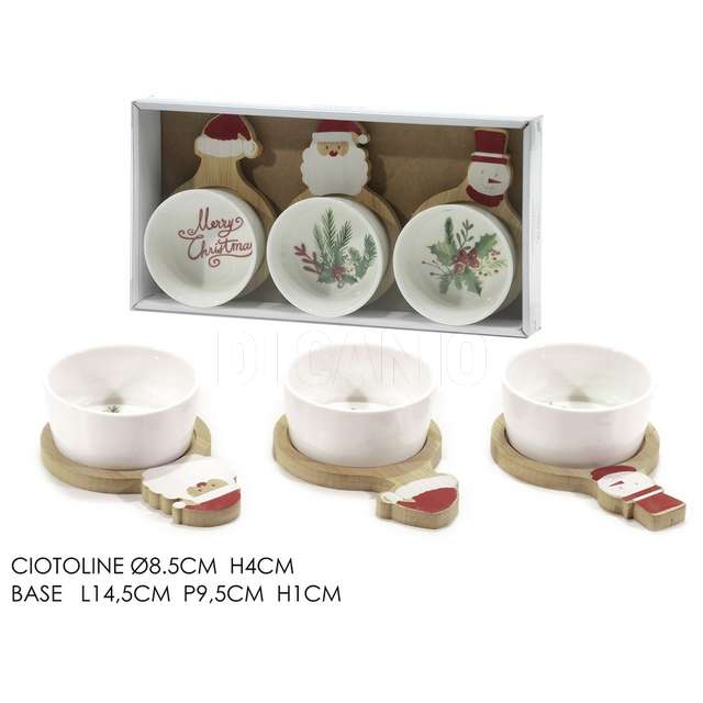 Set 3 antipast. nat. su base bamboo - Principale
