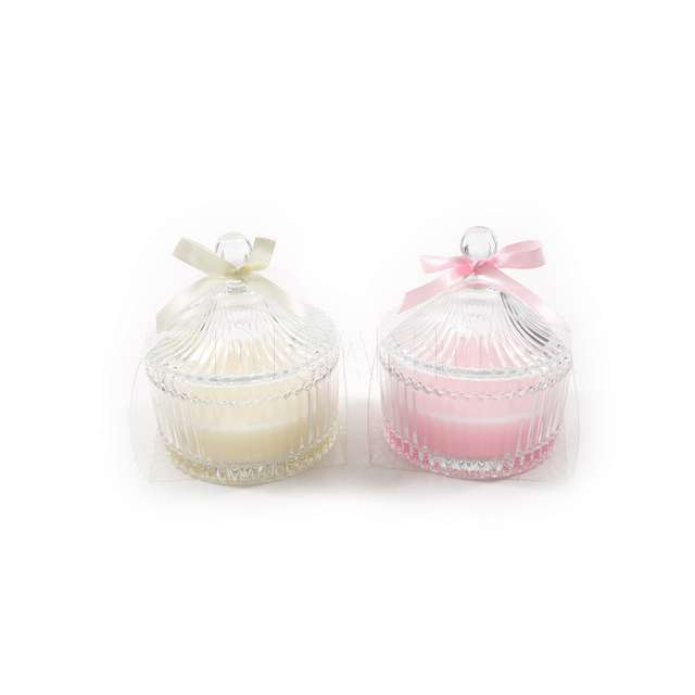 Candela profumata in portagioie di vetro diam.10xh.12cm colori assortiti in esp - Principale